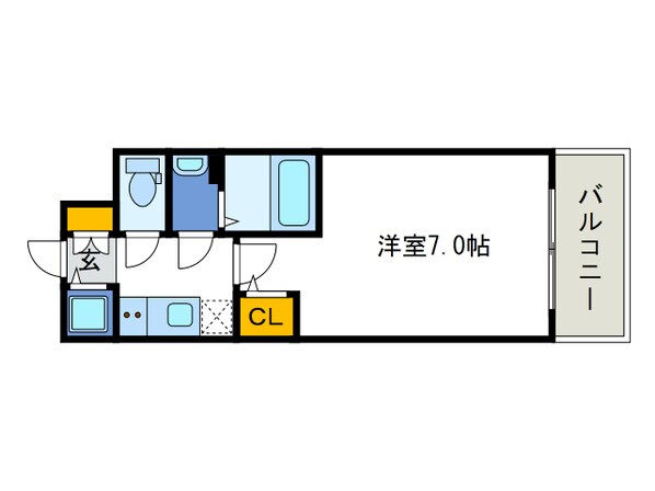 エスリード難波ザ・ゲートの物件間取画像